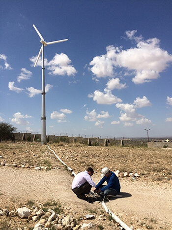 Wiring adjustments on wind turbine