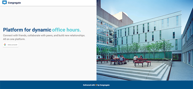 Congregate landing page