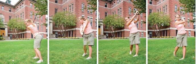 Maria Persson Gulda golfing