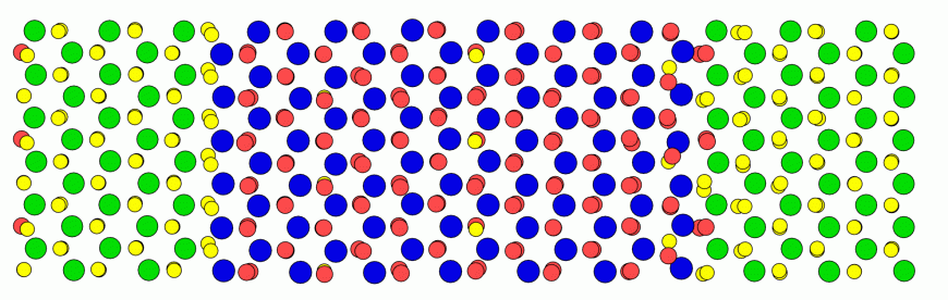 Newly discovered atomic vibrations at one of the new interface modes.