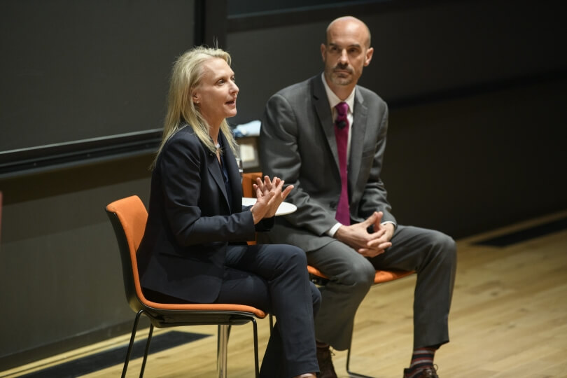 Joseph Allen, Associate Professor of Exposure Assessment Science at the Harvard T.H. Chan School of Public Health, and Heather Henriksen, Managing Director for the Harvard Office of Sustainability, discuss the sustainability of the Science and Engineering Complex at Nexus