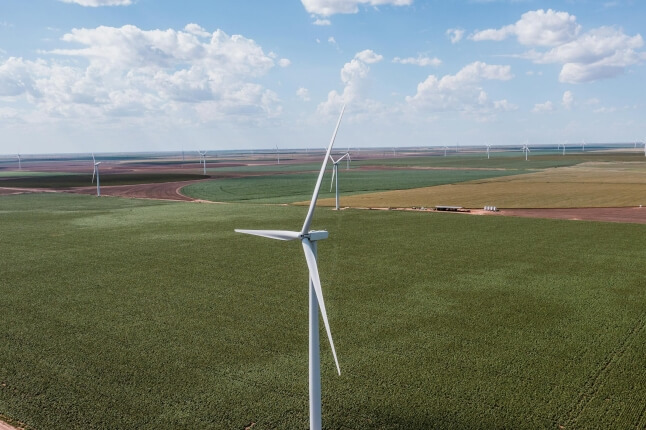 Texas wind turbines